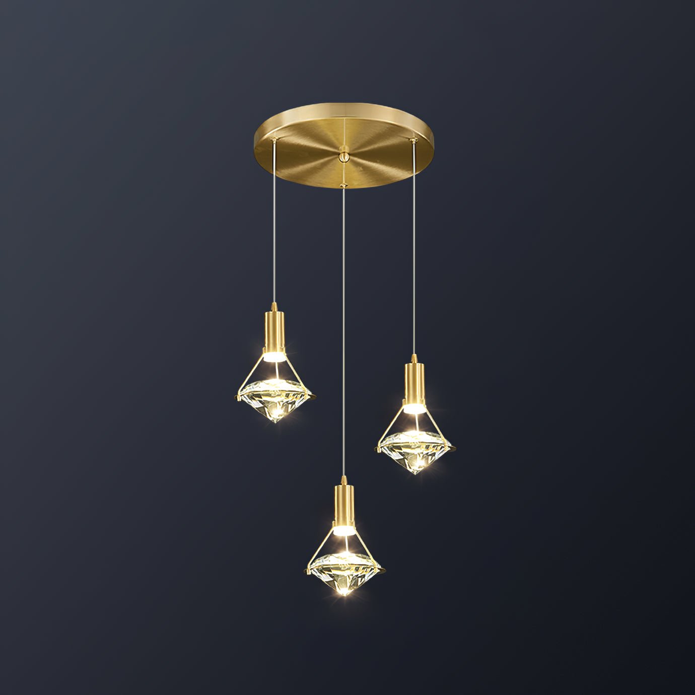 Elysianire Suspension Laiton Cristal Élégante - Neutralighting