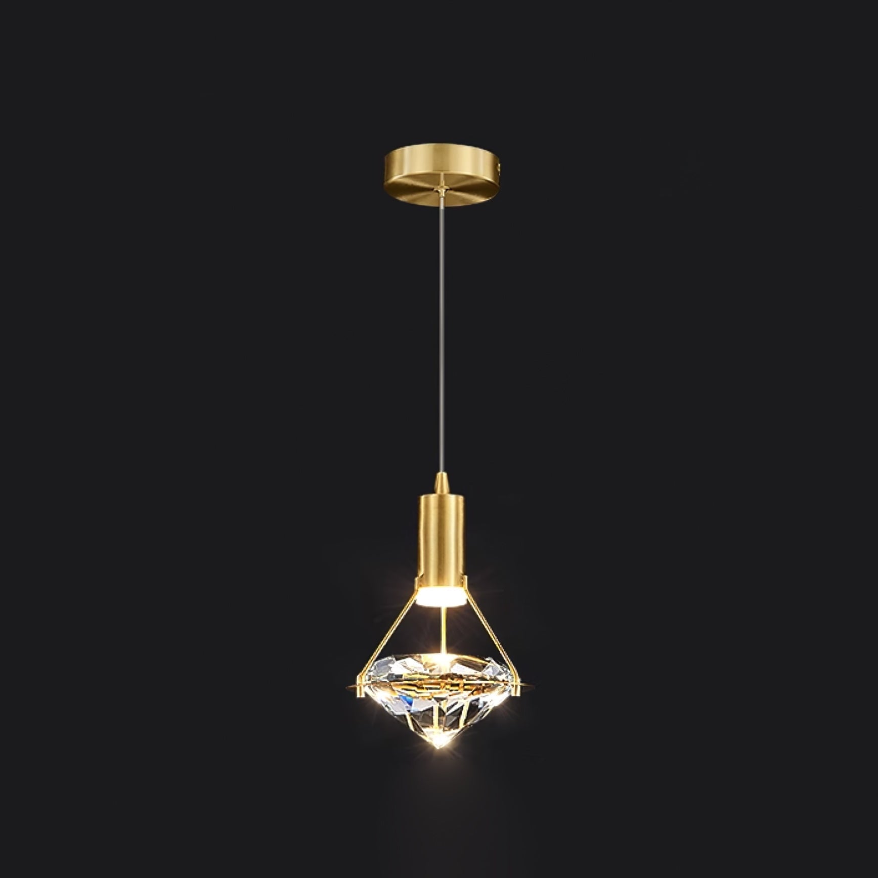 Elysianire Suspension Laiton Cristal Élégante - Neutralighting