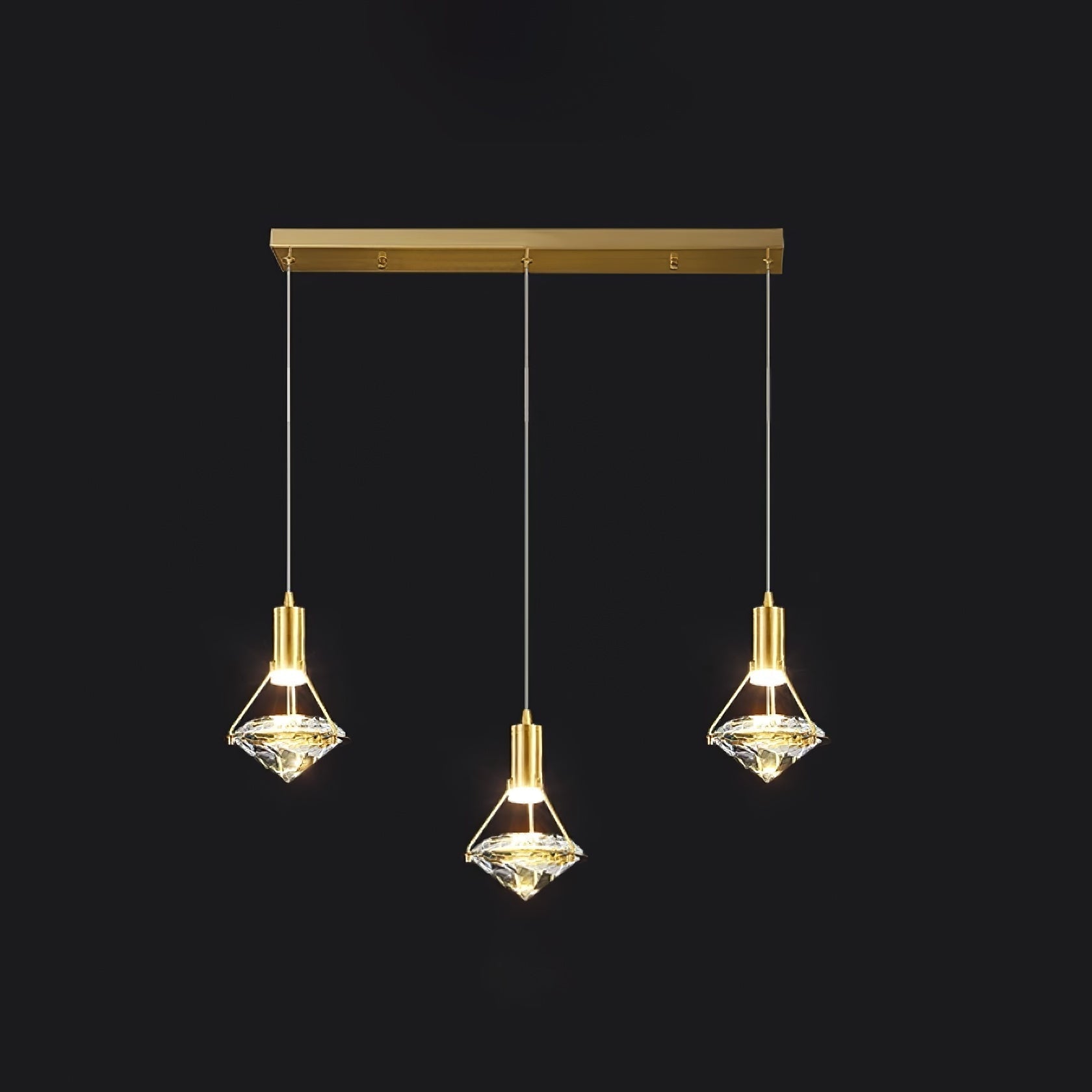 Elysianire Suspension Laiton Cristal Élégante - Neutralighting