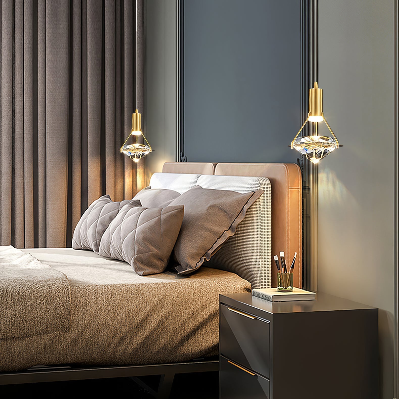 Elysianire Suspension Laiton Cristal Élégante - Neutralighting