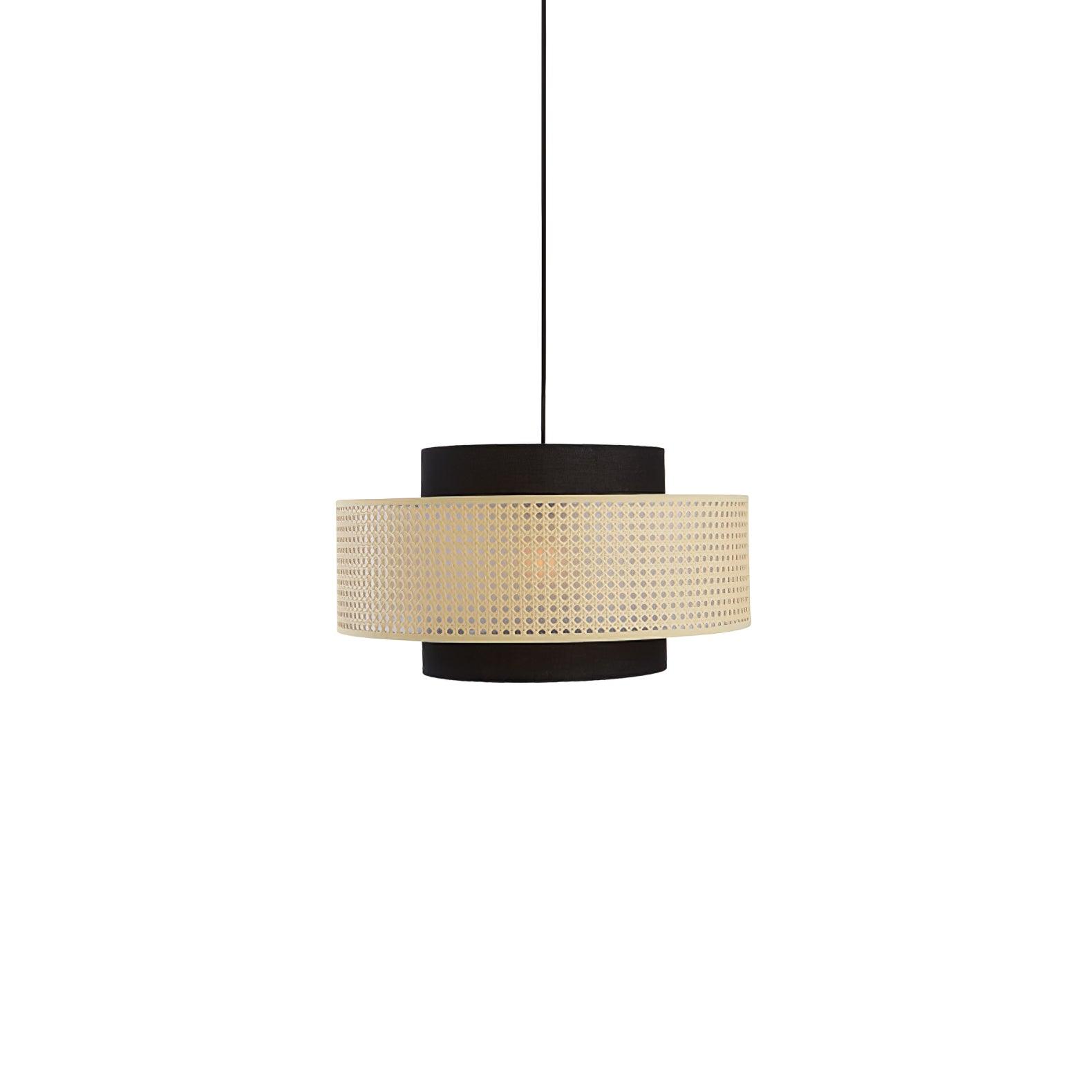 Zerither Lampe Pendante Rattan Tissu - Neutralighting