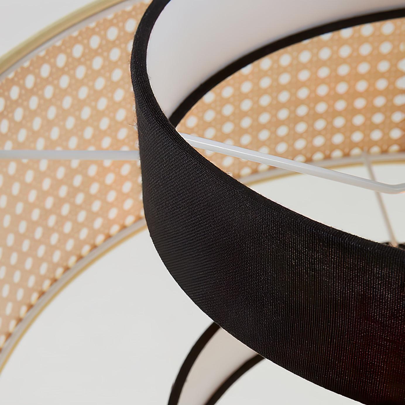 Zerither Lampe Pendante Rattan Tissu - Neutralighting
