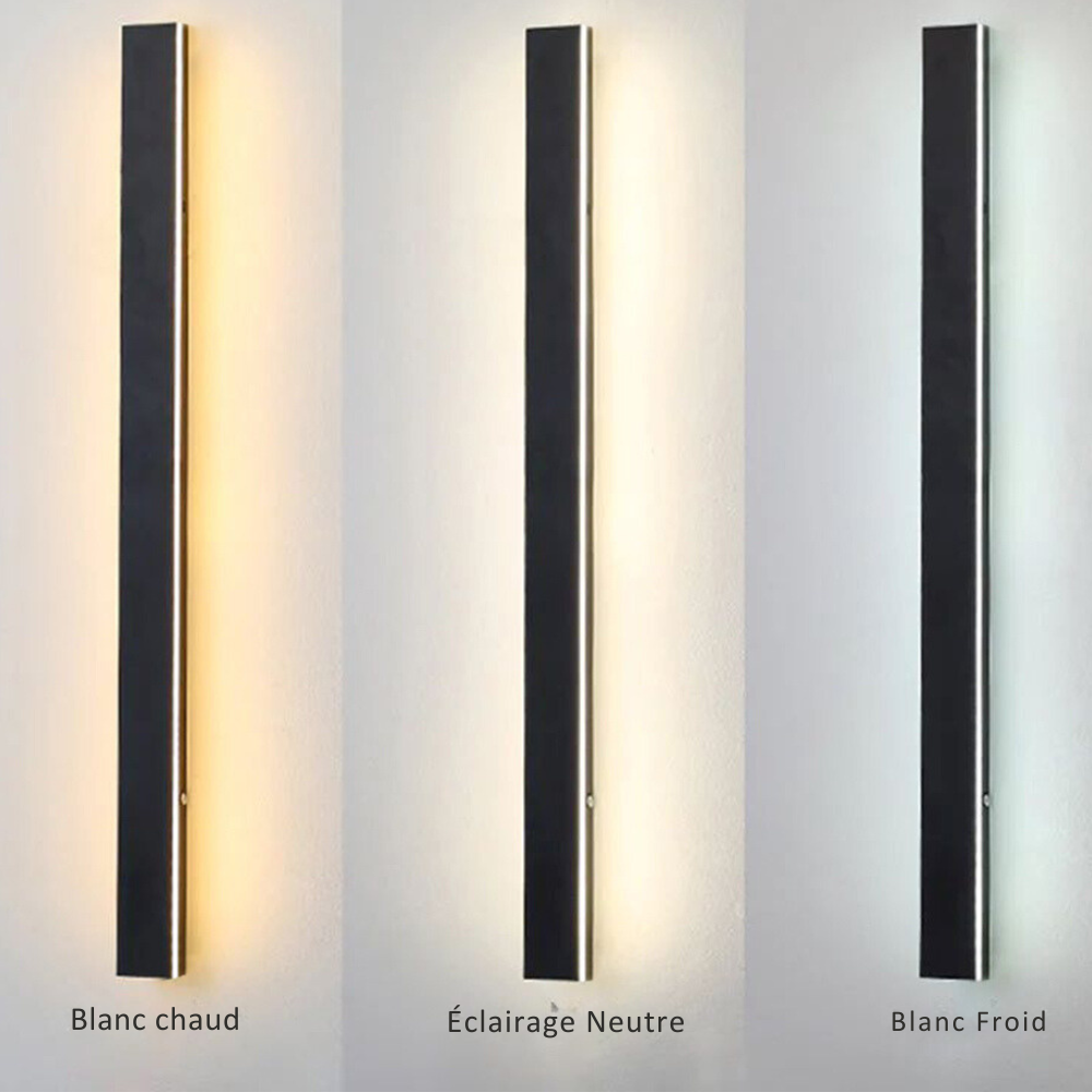 Elune Applique Murale Extérieur LED Étanche Minimaliste Métal Cour - Neutralighting