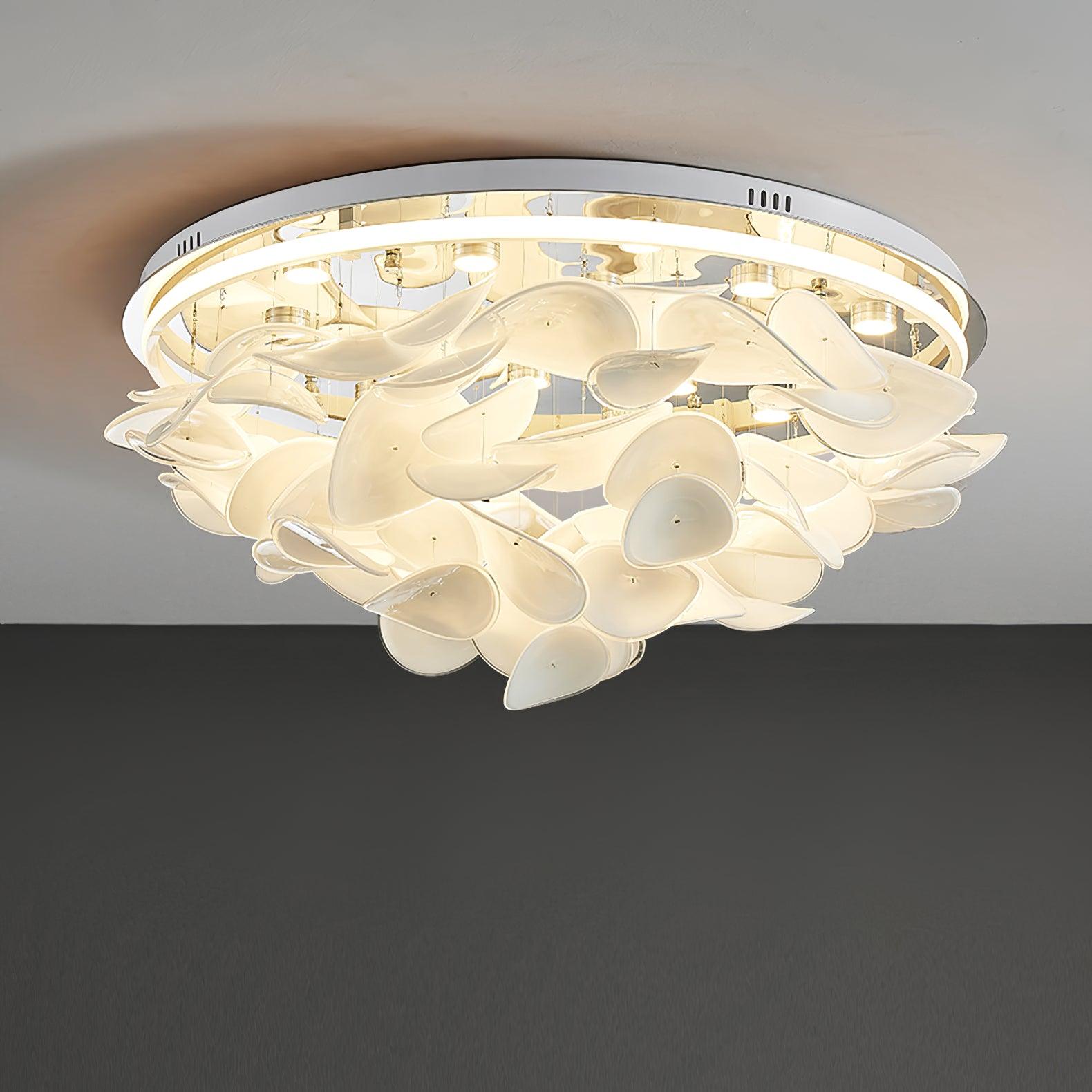 Lustra Lampe de plafond florale française en pétales pour maisons modernes - Neutralighting