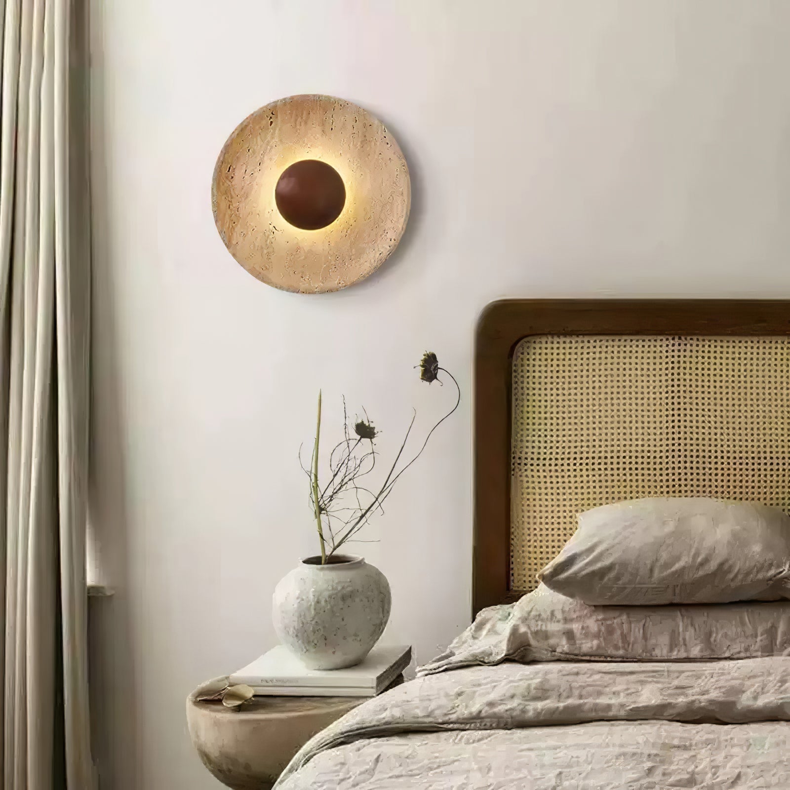 Aveny Applique Murale Sun en Travertin - Neutralighting