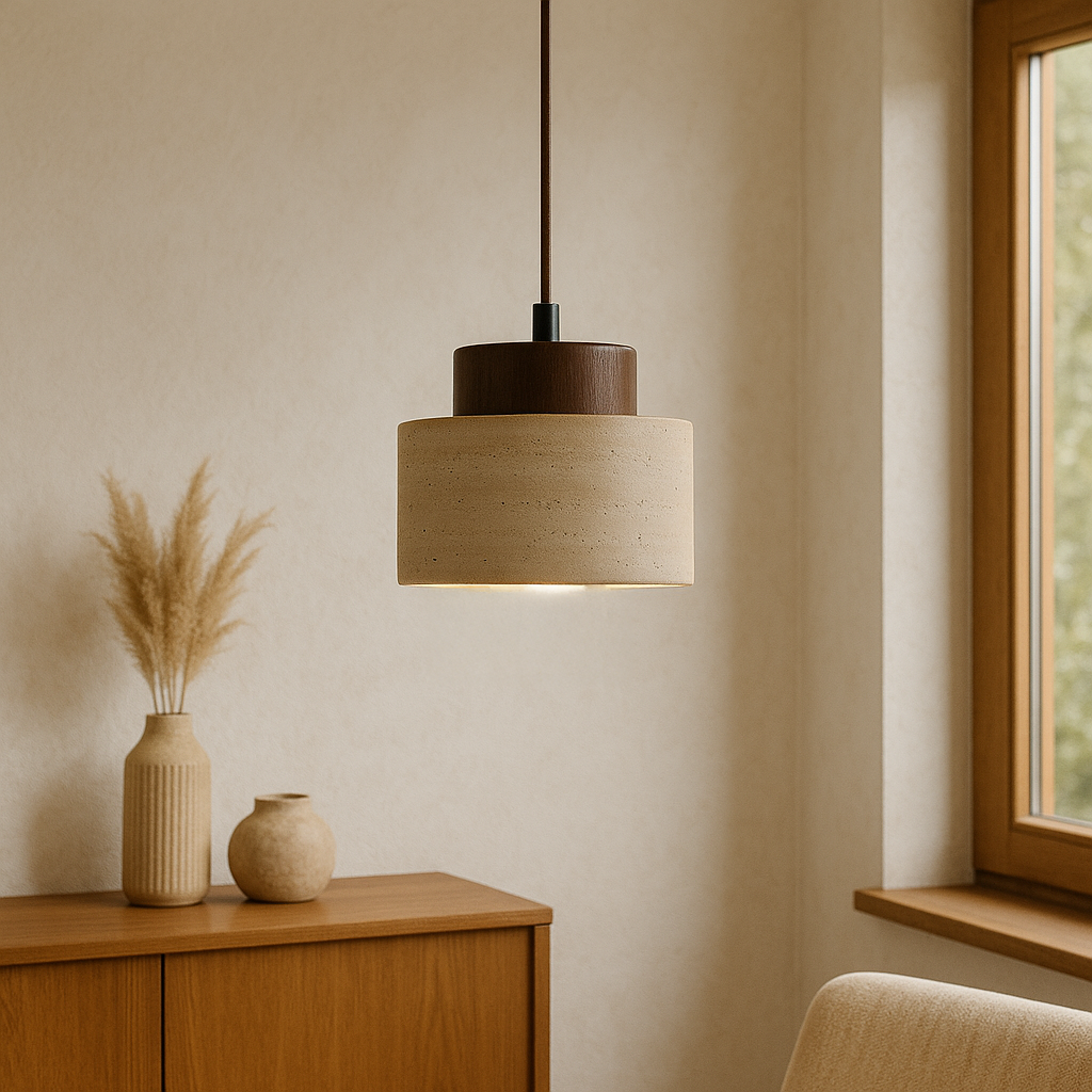 Lampe Pendante Travertin Éclairage Contemporain et Sobre