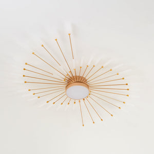 Wesley Plafonnier Feu d'Artifice Linéaire Moderne Noir/Doré - Neutralighting