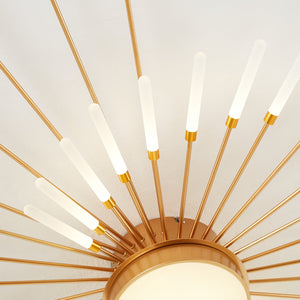 Wesley Plafonnier Feu d'Artifice Linéaire Moderne Noir/Doré - Neutralighting