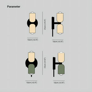 Kira Applique Murale Cylindre Scandinave Métal Coloré Salon - Neutralighting