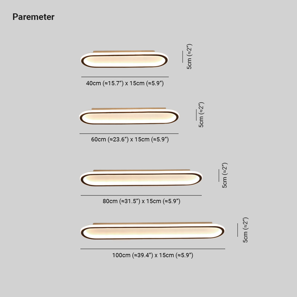 Sana Plafonnier Ovale Minimaliste Noir/Or/Doré Rosé - Neutralighting