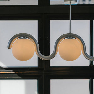 Uveta Lustre Linéaire Rouge & Argenté - Neutralighting