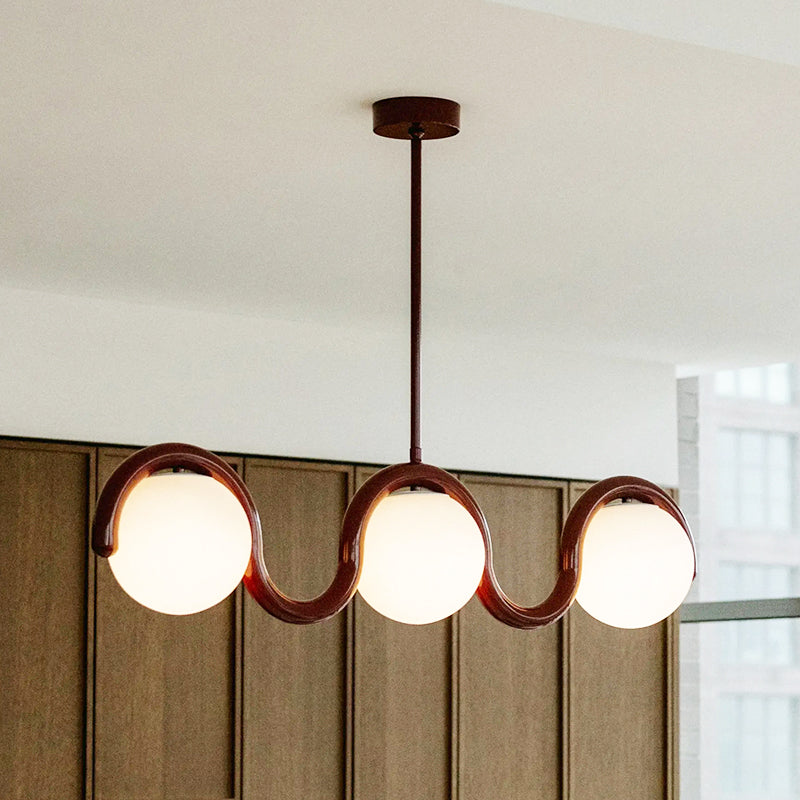 Uveta Lustre Linéaire Rouge & Argenté - Neutralighting