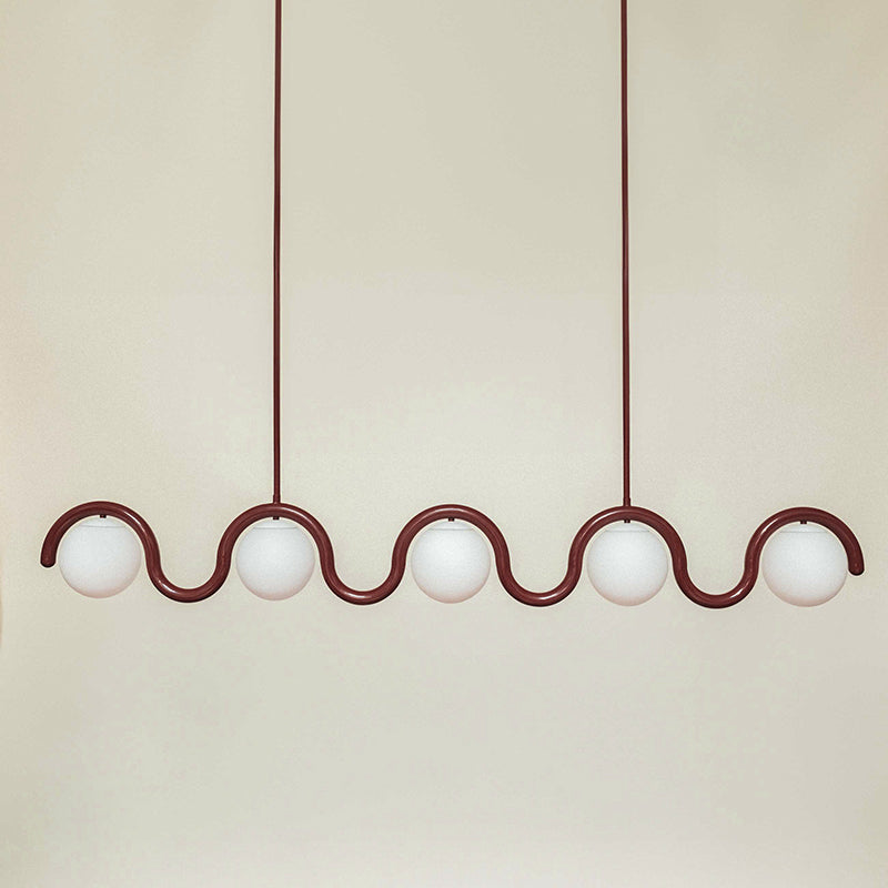 Uveta Lustre Linéaire Rouge & Argenté - Neutralighting