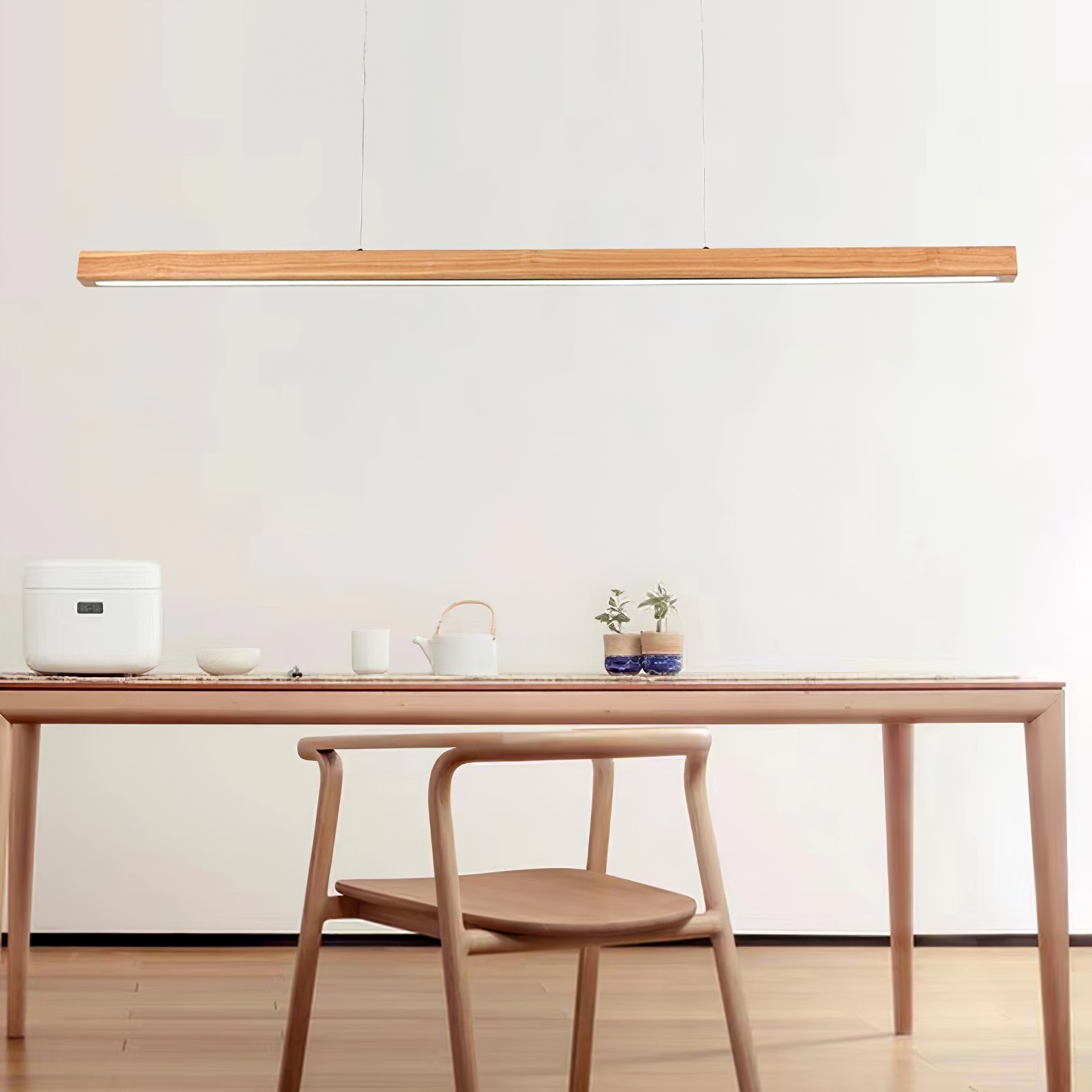 Elowen Suspension linéaire minimaliste en bois - Neutralighting