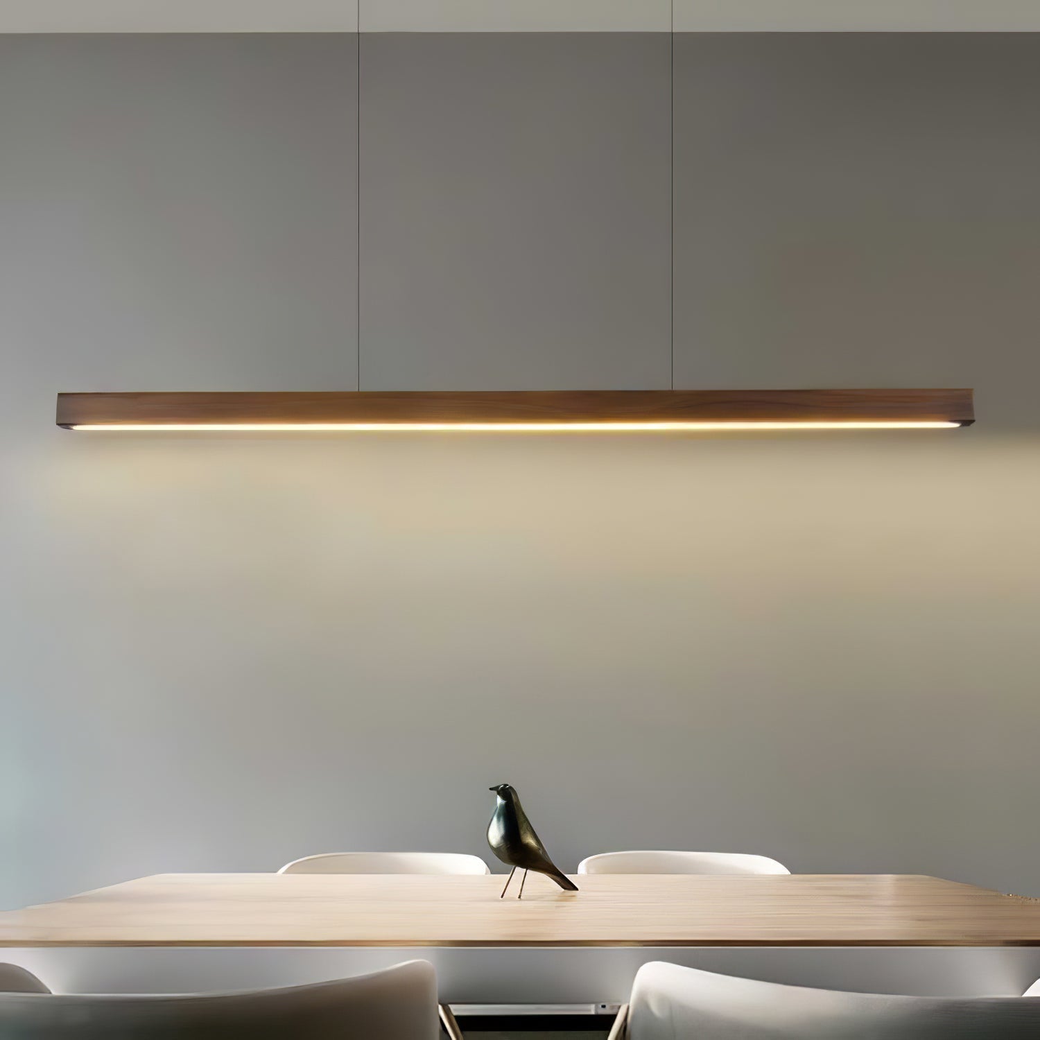 Elowen Suspension linéaire minimaliste en bois - Neutralighting