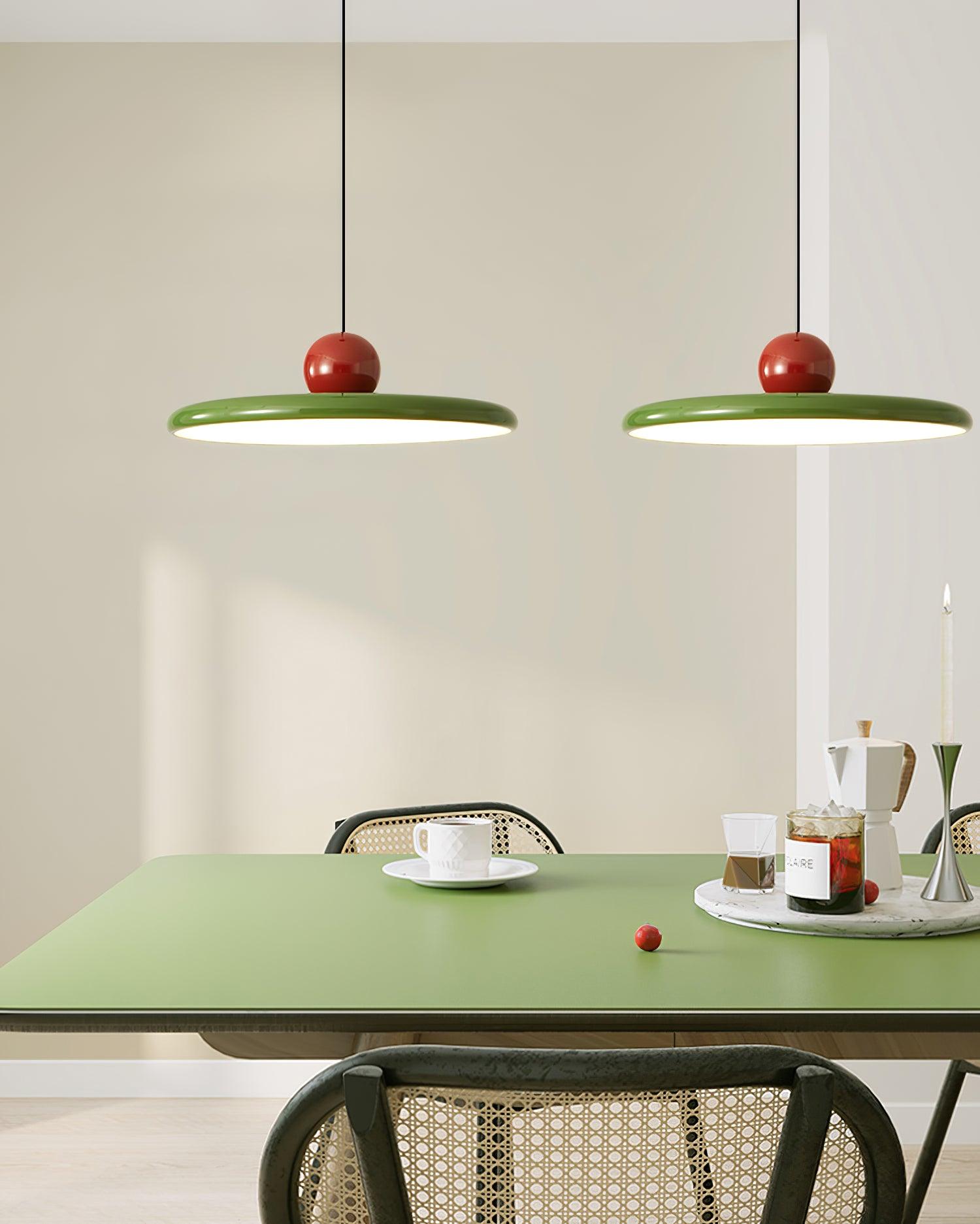 Lustra Lampe Pendante Swag Verte et Rouge - Neutralighting