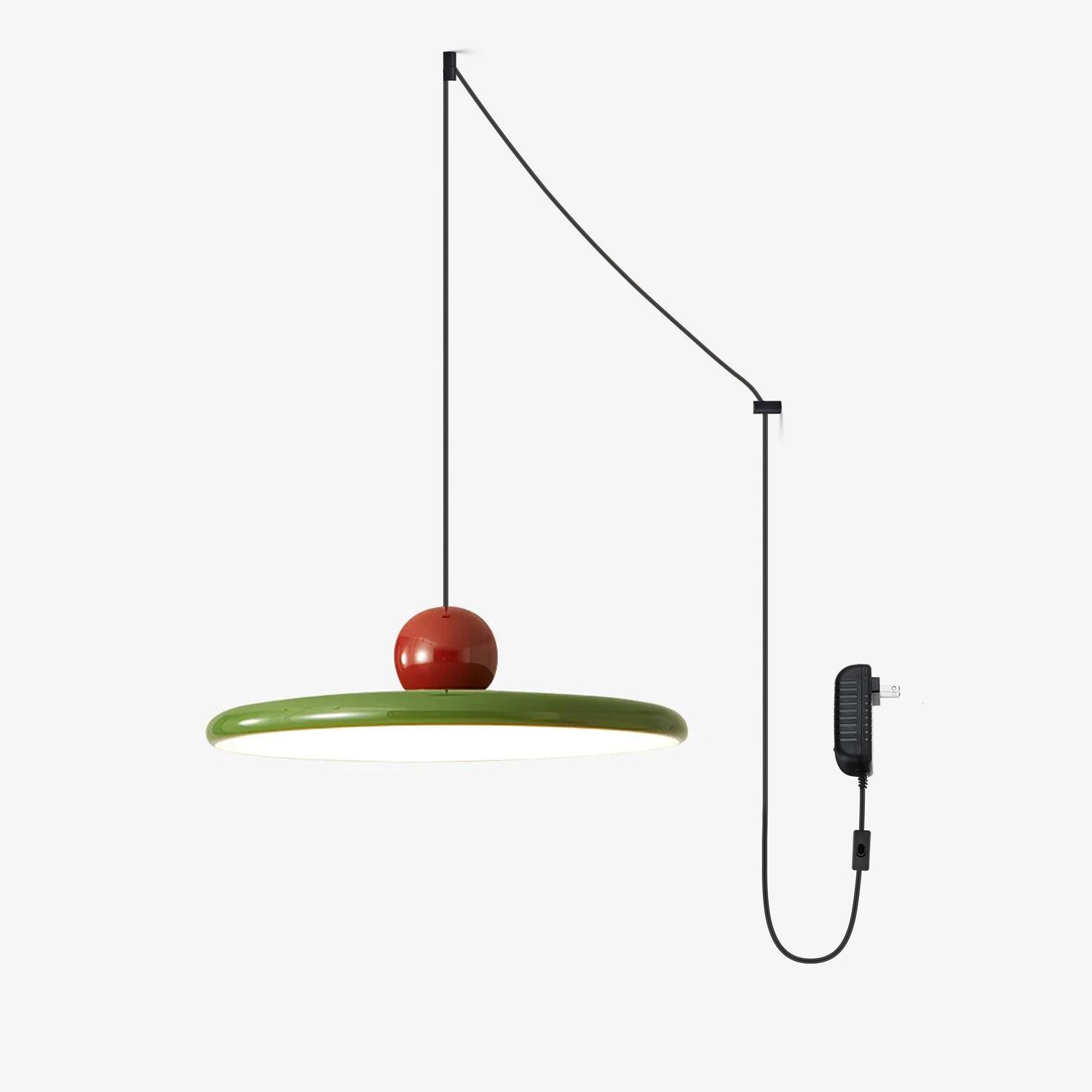 Lustra Lampe Pendante Swag Verte et Rouge - Neutralighting