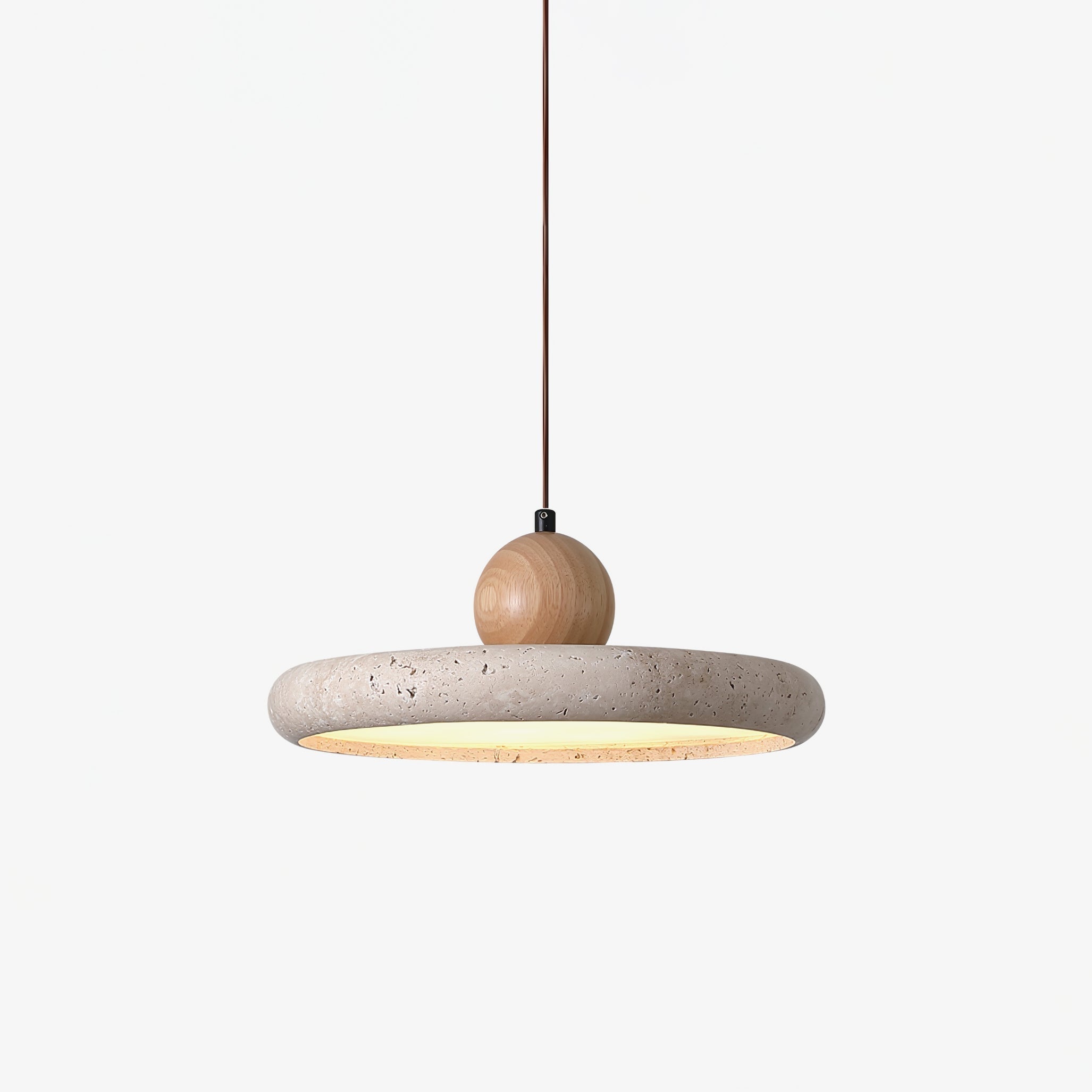 Opalyn Suspension Travertin Bois - Neutralighting