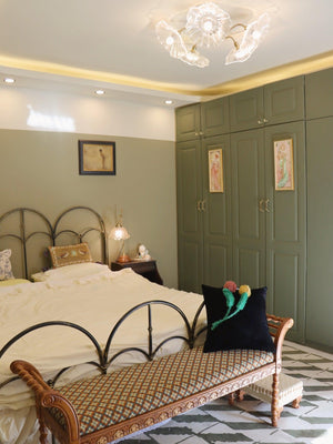 Solara Plafonnier en Verre Feuille avec Laiton Élégant - Neutralighting