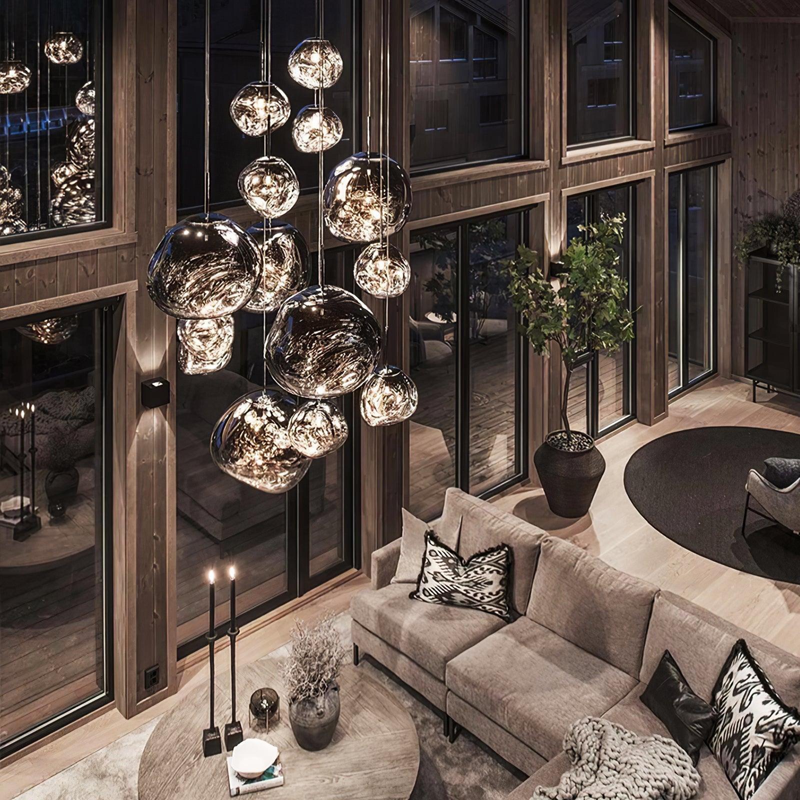 Lustra Suspension Luminaire Moderne Verre Lava - Neutralighting