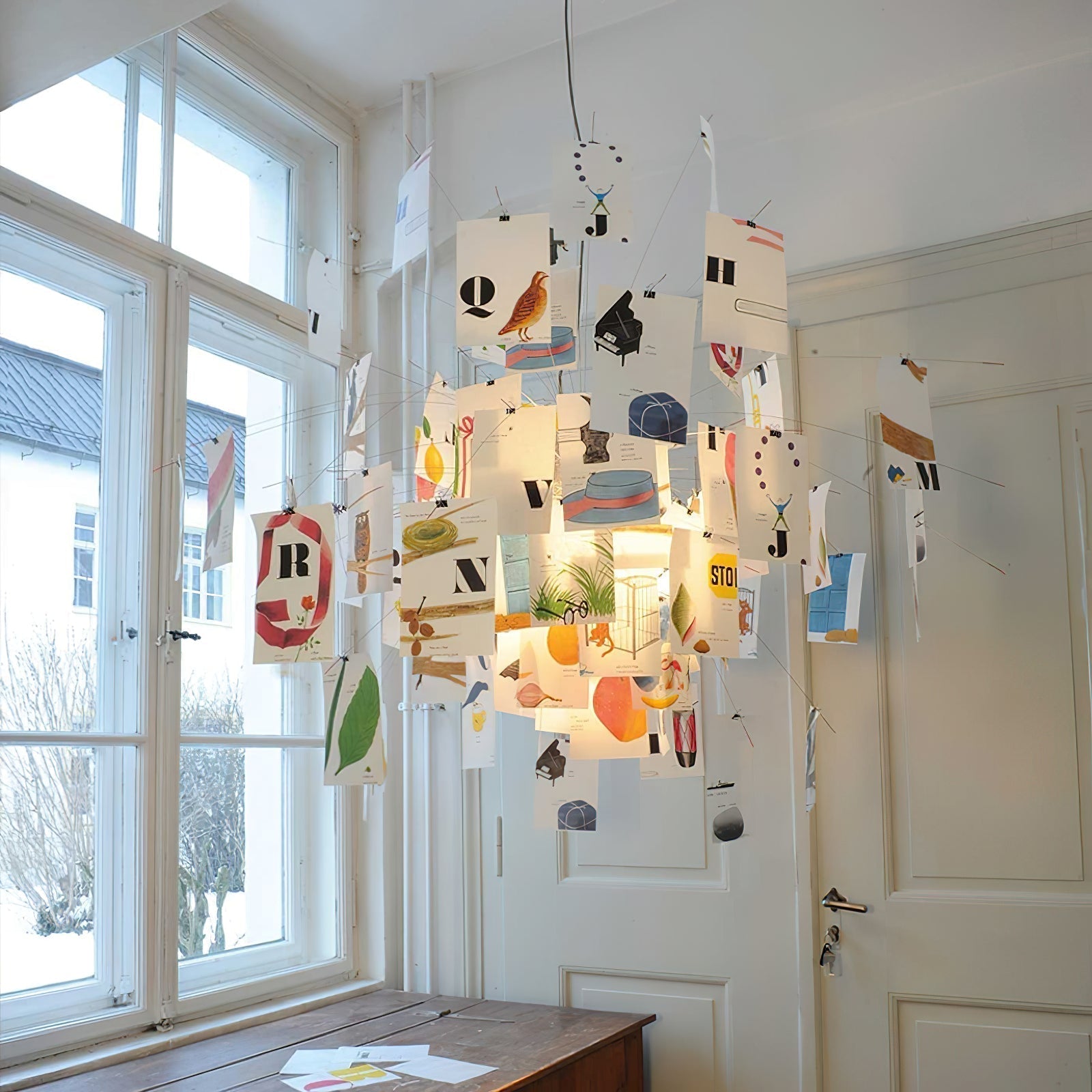 Lustra Chandelier en Papier Personnalisable Créatif - Neutralighting