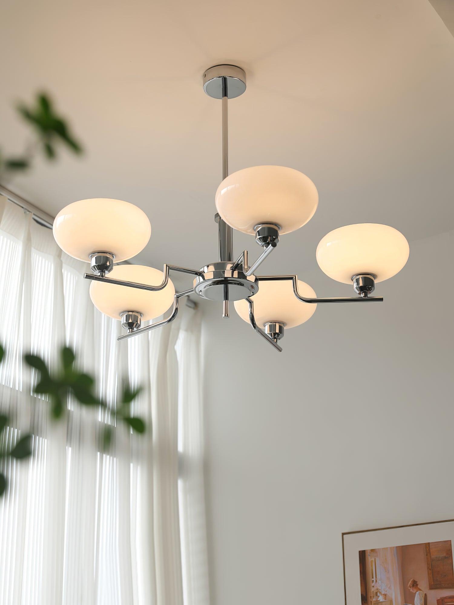 Lustra Suspension en Verre Globe Cadre en Laiton - Neutralighting