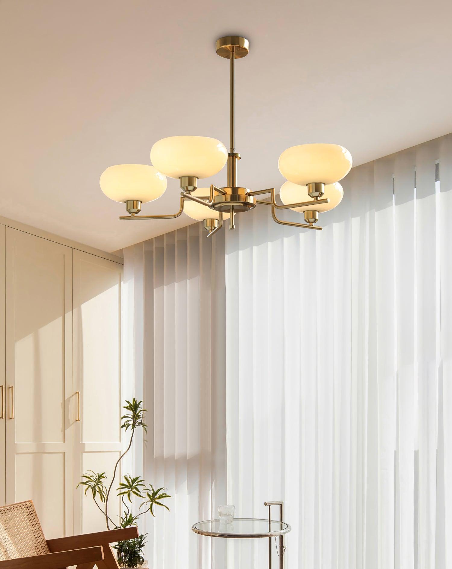 Lustra Suspension en Verre Globe Cadre en Laiton - Neutralighting