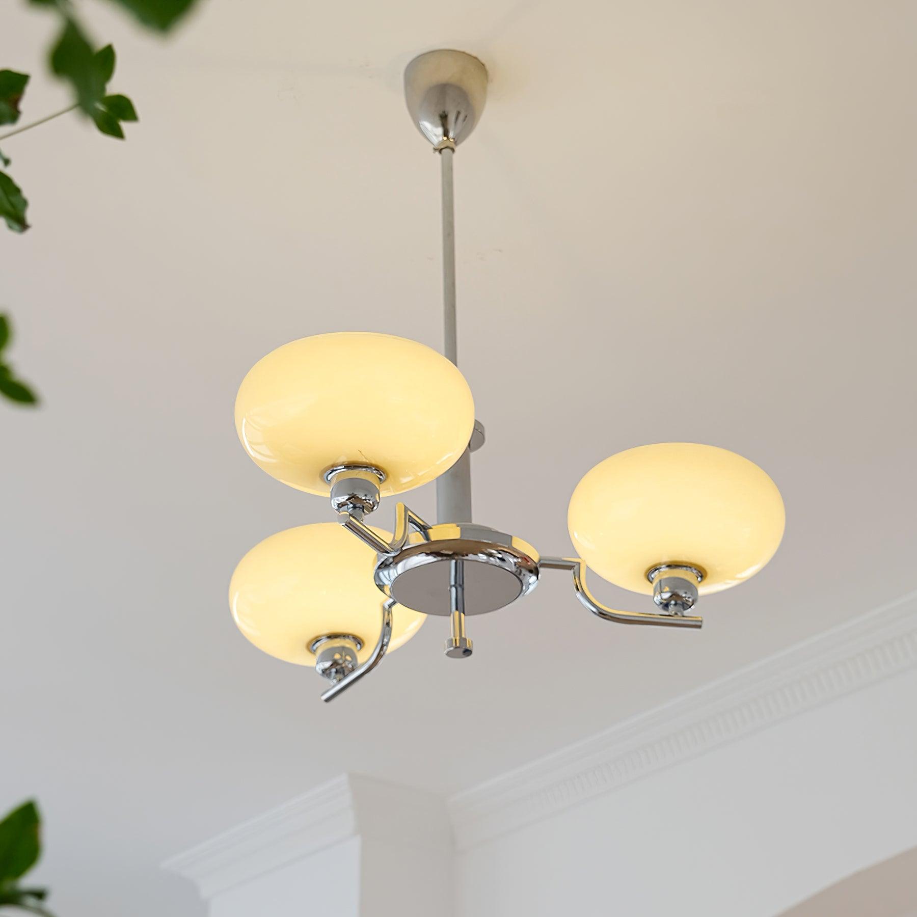Lustra Suspension en Verre Globe Cadre en Laiton - Neutralighting