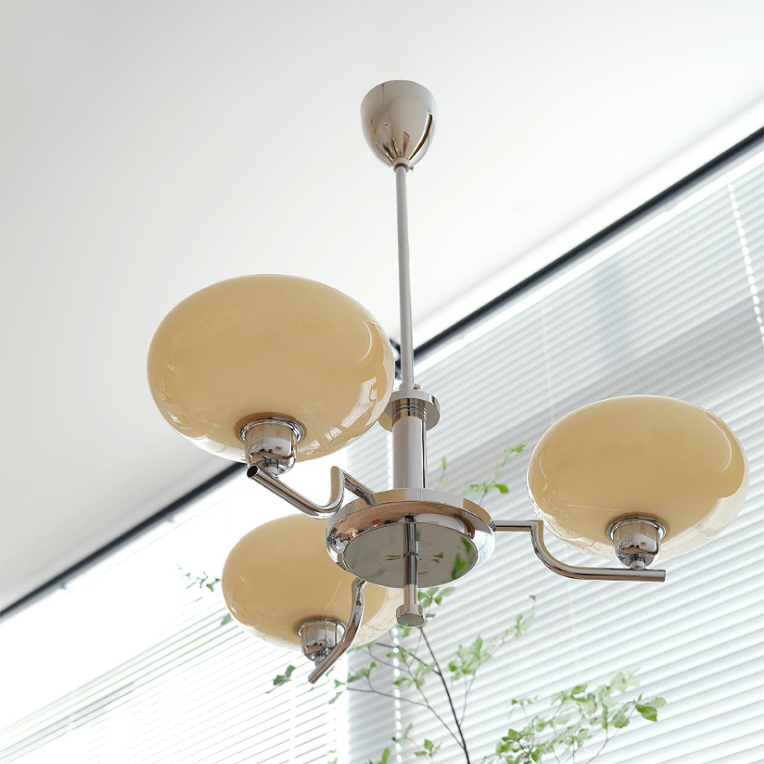 Lustra Suspension en Verre Globe Cadre en Laiton - Neutralighting