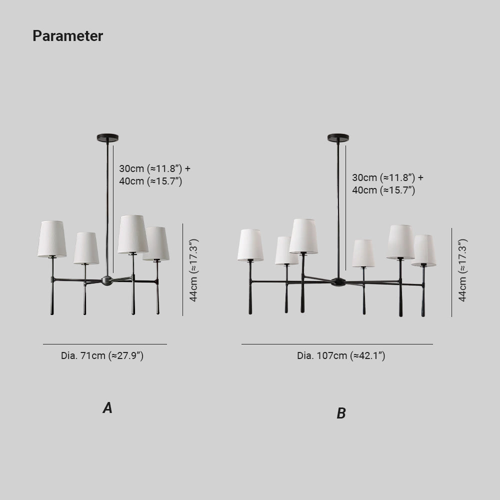 Valea Lustre à 4/6 Têtes Style Mid-Century - Neutralighting