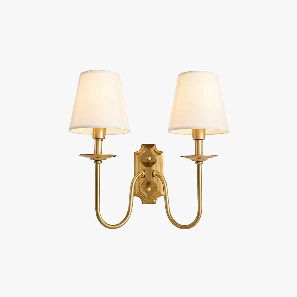 Chloe Applique Murale Vintage avec Abat-Jours en Tissu - Neutralighting