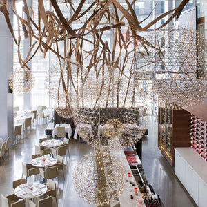 Ivthayra Lampe Pendante Boule Dorée de Luxe Postmoderne - Neutralighting