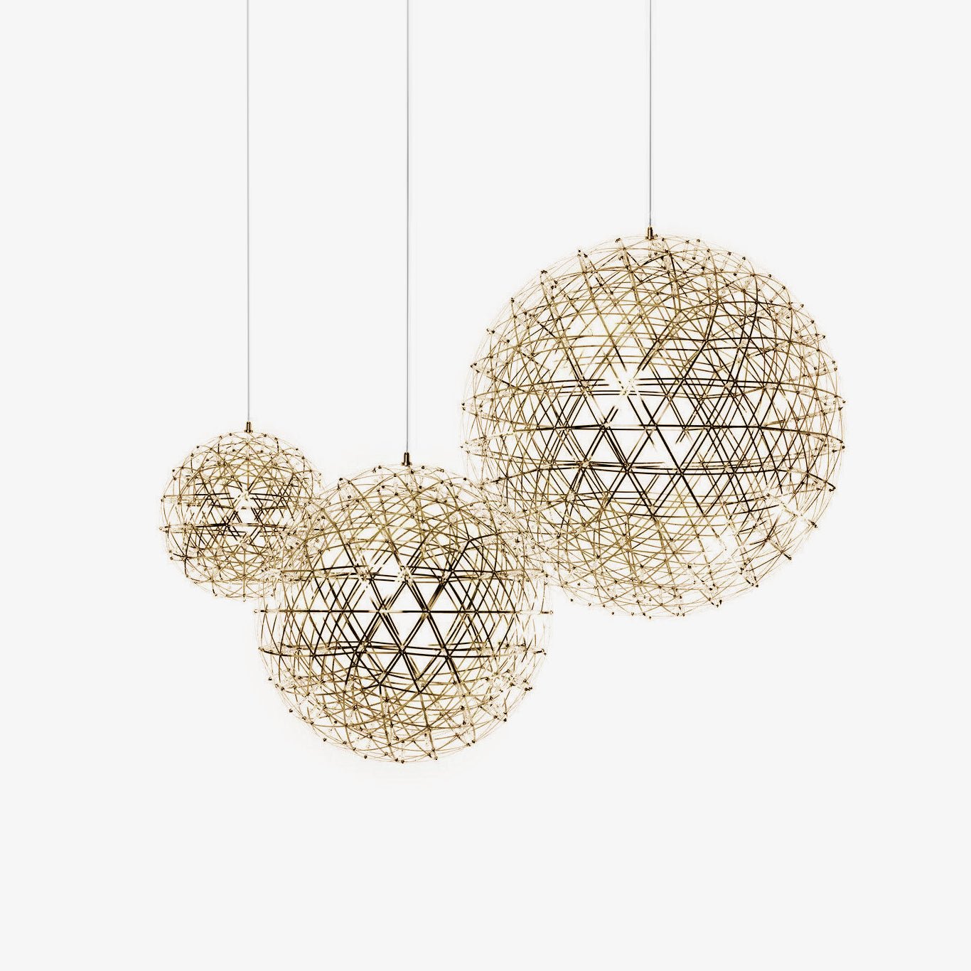 Ivthayra Lampe Pendante Boule Dorée de Luxe Postmoderne - Neutralighting