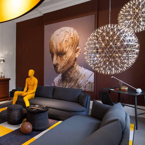 Ivthayra Lampe Pendante Boule Dorée de Luxe Postmoderne - Neutralighting