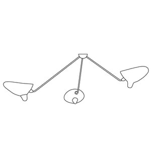 Solara Plafonnier Trois Bras Noir Sculptural - Neutralighting