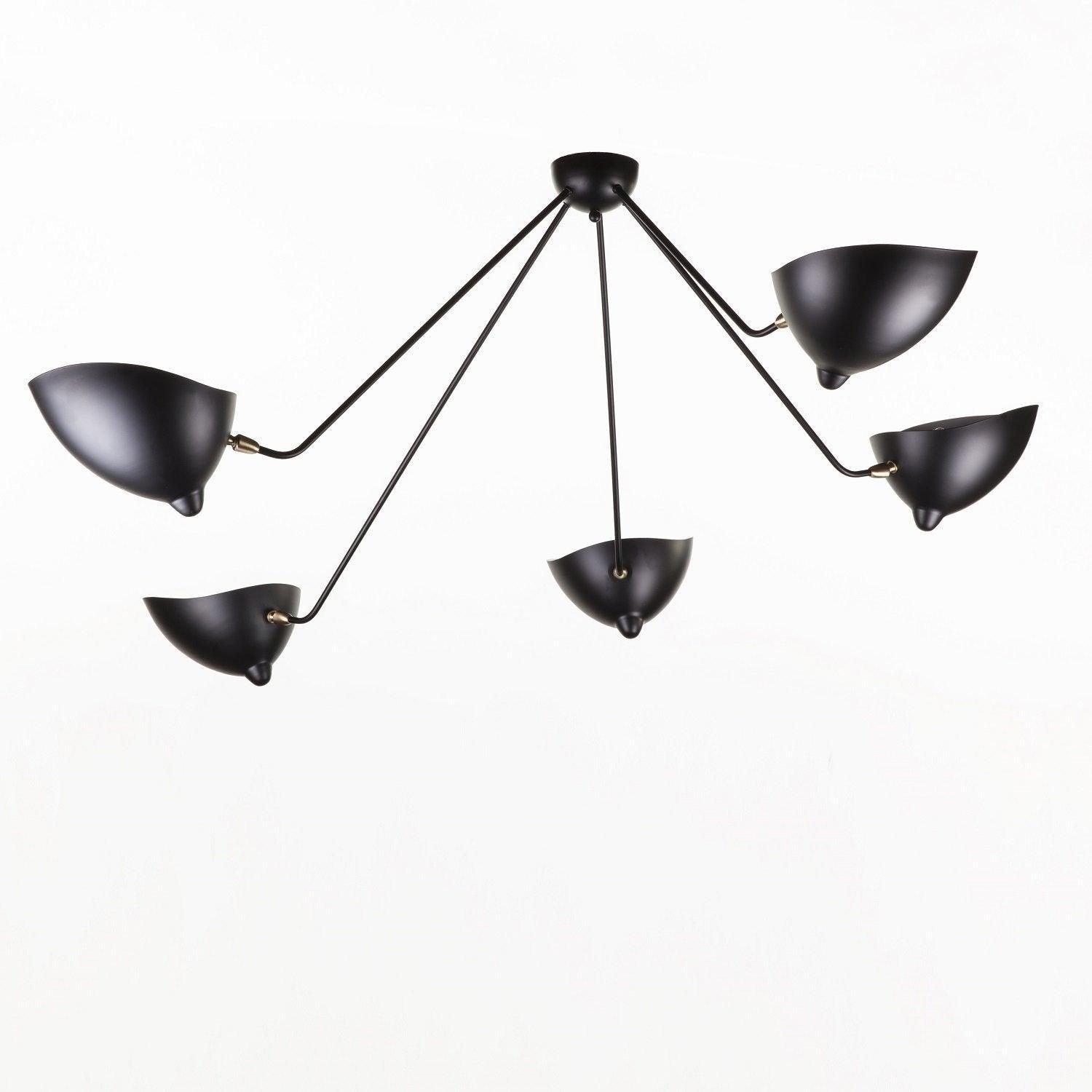 Solara Plafonnier Trois Bras Noir Sculptural - Neutralighting