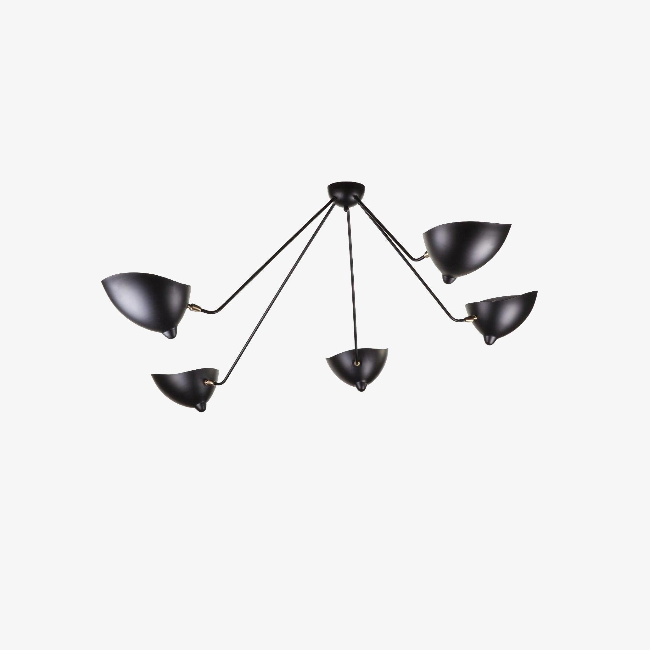 Solara Plafonnier Trois Bras Noir Sculptural - Neutralighting