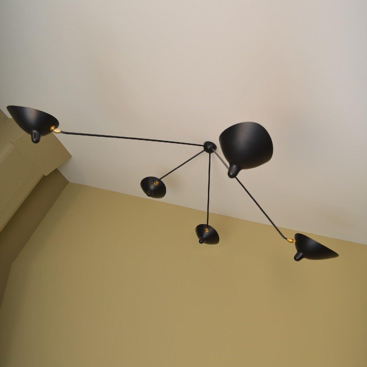 Solara Plafonnier Trois Bras Noir Sculptural - Neutralighting