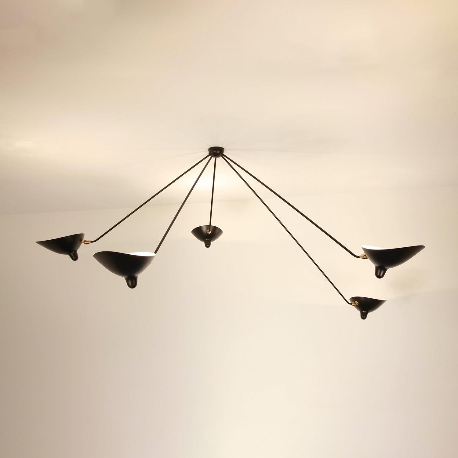 Solara Plafonnier Trois Bras Noir Sculptural - Neutralighting