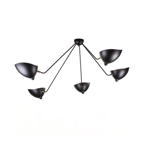 Solara Plafonnier Trois Bras Noir Sculptural - Neutralighting