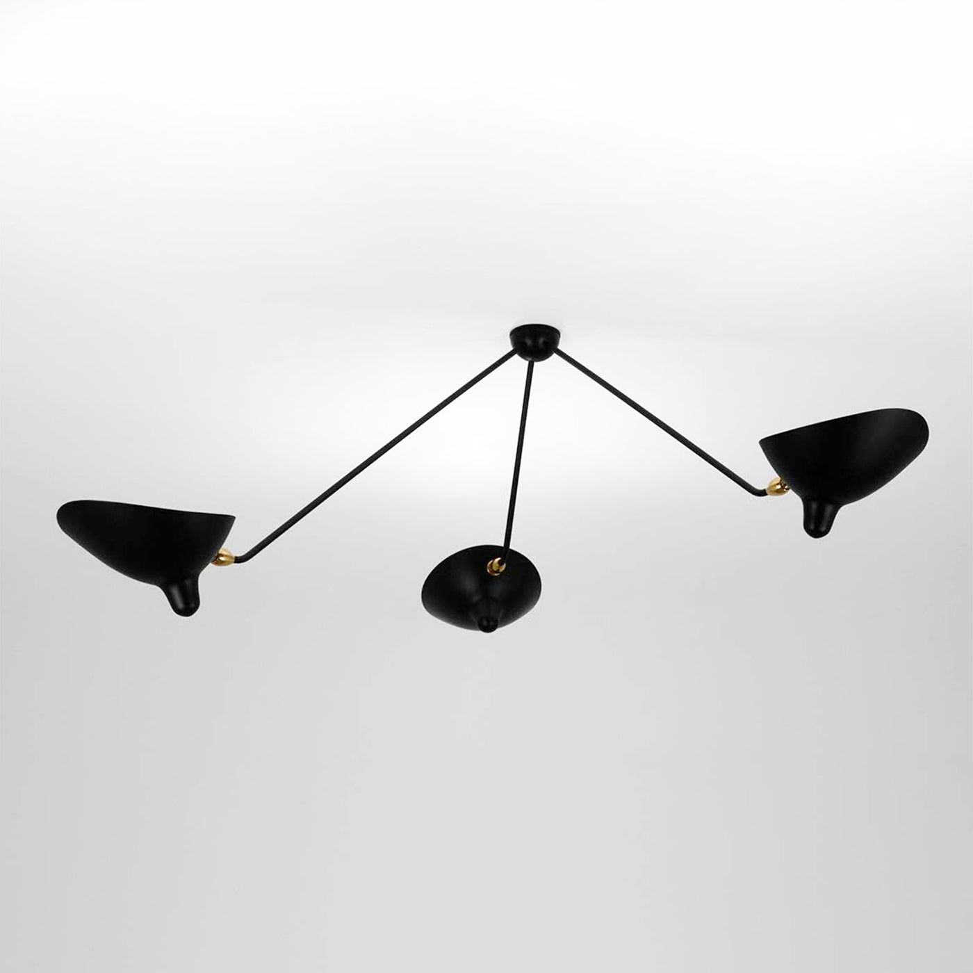 Solara Plafonnier Trois Bras Noir Sculptural - Neutralighting