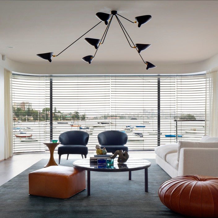 Solara Plafonnier Trois Bras Noir Sculptural - Neutralighting