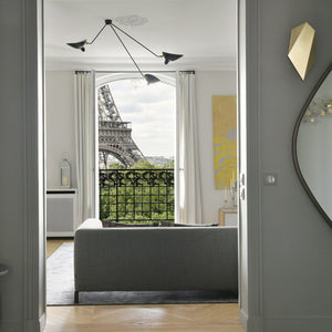 Solara Plafonnier Trois Bras Noir Sculptural - Neutralighting