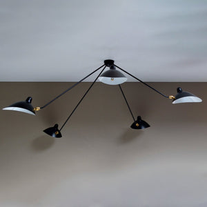 Solara Plafonnier Trois Bras Noir Sculptural - Neutralighting