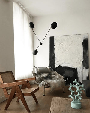 Solara Plafonnier Trois Bras Noir Sculptural - Neutralighting