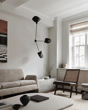 Solara Plafonnier Trois Bras Noir Sculptural - Neutralighting