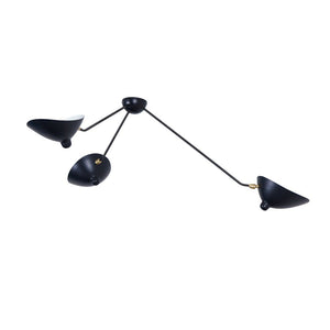 Solara Plafonnier Trois Bras Noir Sculptural - Neutralighting