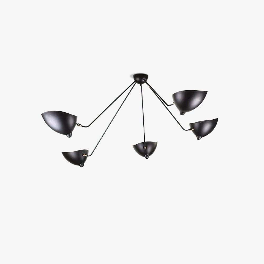 Solara Plafonnier Trois Bras Noir Sculptural - Neutralighting