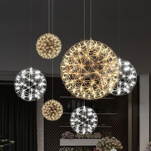 Ivthayra Lampe Pendante Boule Dorée de Luxe Postmoderne - Neutralighting