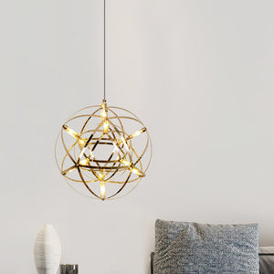Ivthayra Lampe Pendante Boule Dorée de Luxe Postmoderne - Neutralighting